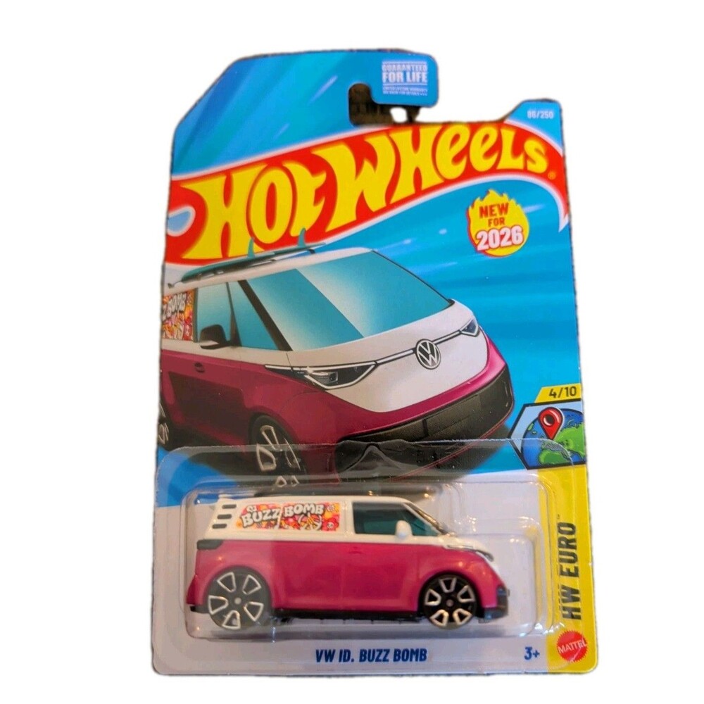 2026 Hot Wheels Euro ~ VW ID. BUZZ BOMB (4/10) ~ 86/250 Diecast  1/64